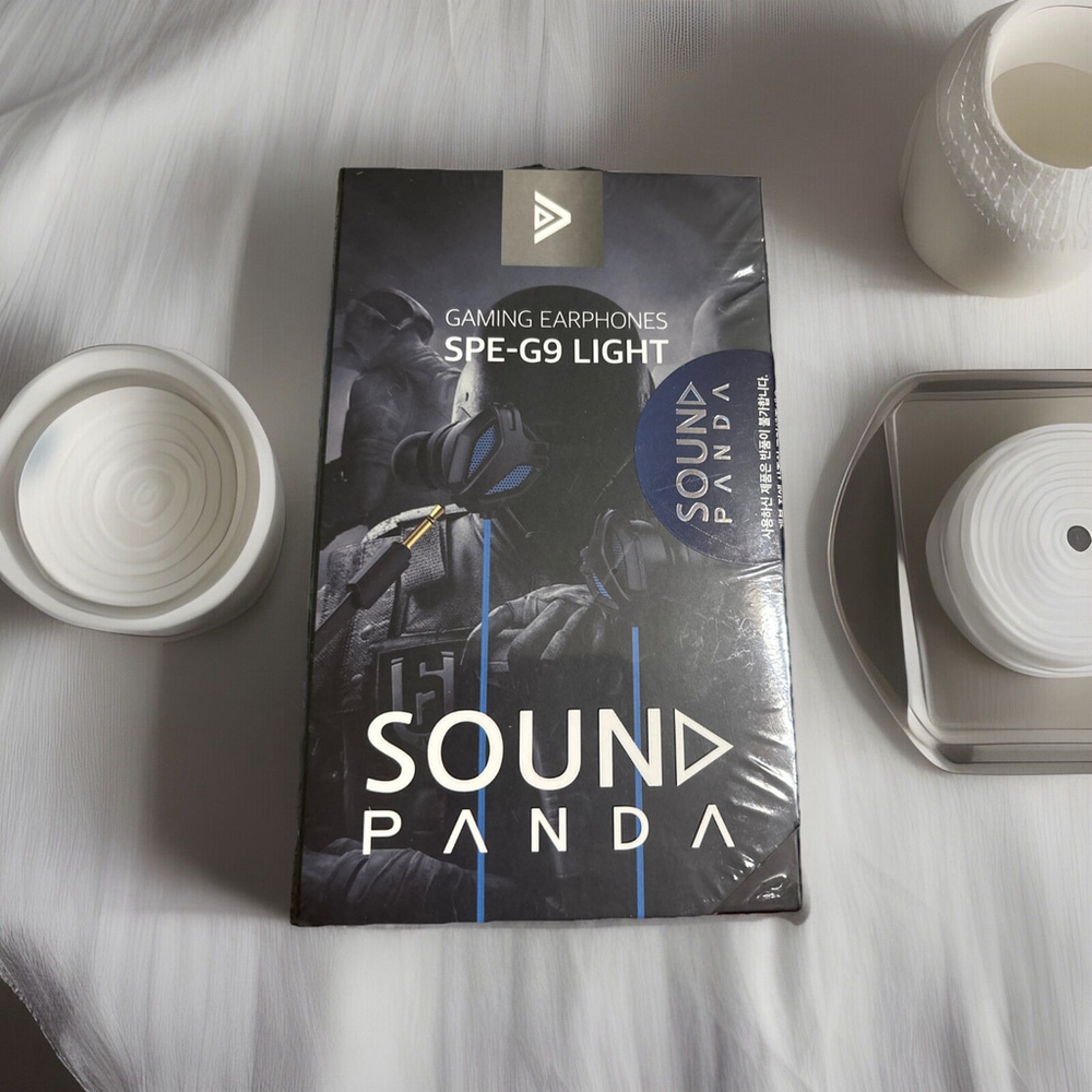 Sound Panda Gaming Earphones•SPE-G9 Light•detachable Mic•Blue•New Factory Sealed